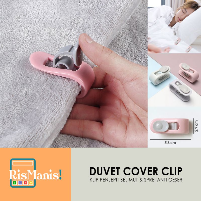 DUVET COVER CLIP - 1 pcs Klip Penjepit Selimut Anti Geser Sarung Bantal Guling Jepitan Bed Cover Sprei Jepit Gorden Kemasan Bungkus Snack