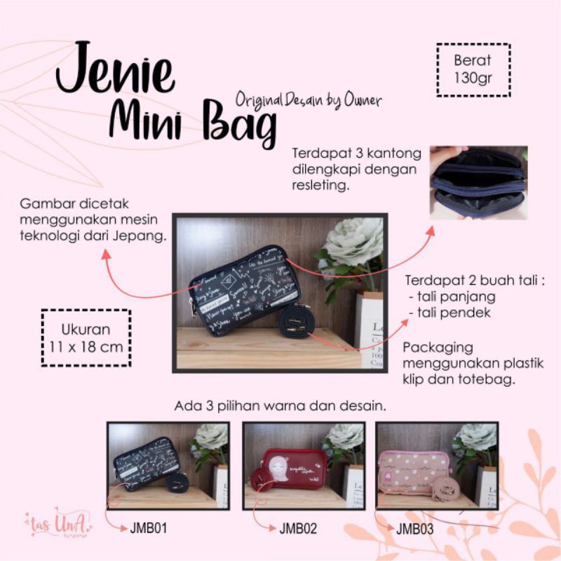 TASUNA JENNIE MINI BAG ORI / DOMPET WANITA / TAS MUSLIMAH