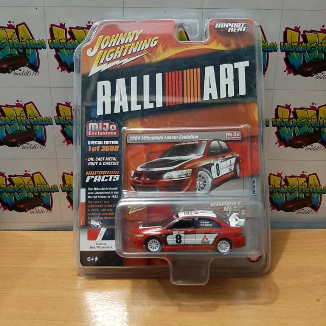 Johnny lightning ralli art mitsubishi lancer evolution