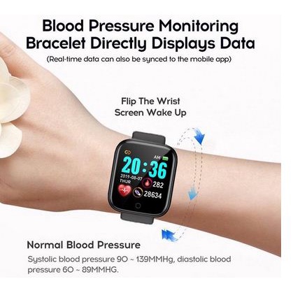Original Smartwatch Y68 D20 Jam Pintar Tahan Air IP68 Monitor Denyut Jantung Premium Kekinian