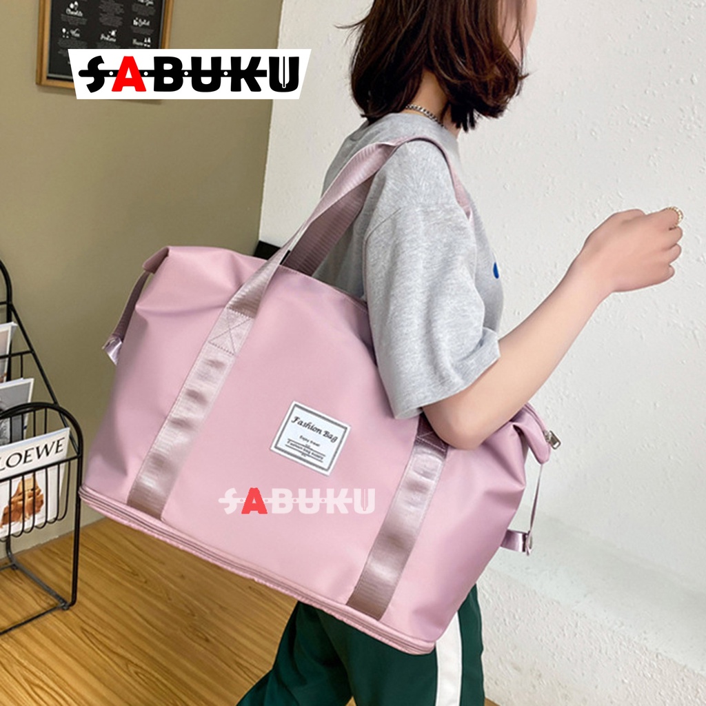 [S&amp;K] Tas Travel Wanita Jinjing Lipat Travel Bag Duffel Portable Gym Bag Tas Fitness Waterproof-SK169