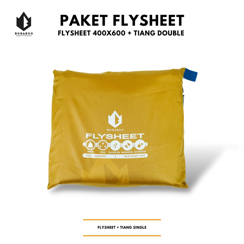 Bisa [COD] Paket Tiang Flysheet Double Pole KILLEEN + Flysheet 4x6 - Econopack Pole