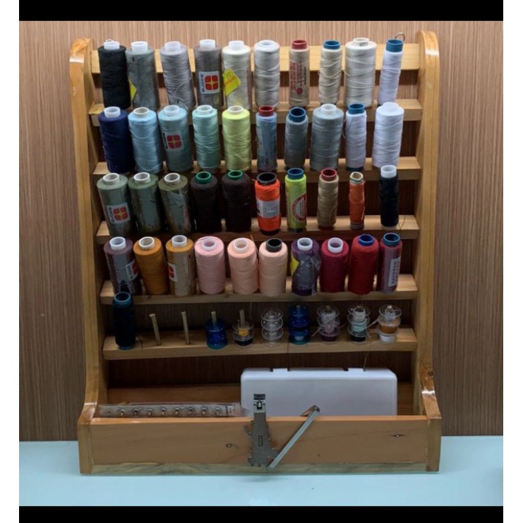 Rak benang kayu jahit / Tempat gantung benang