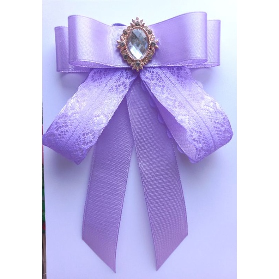 korean ribbon brooch pita aplikasi dekorasi