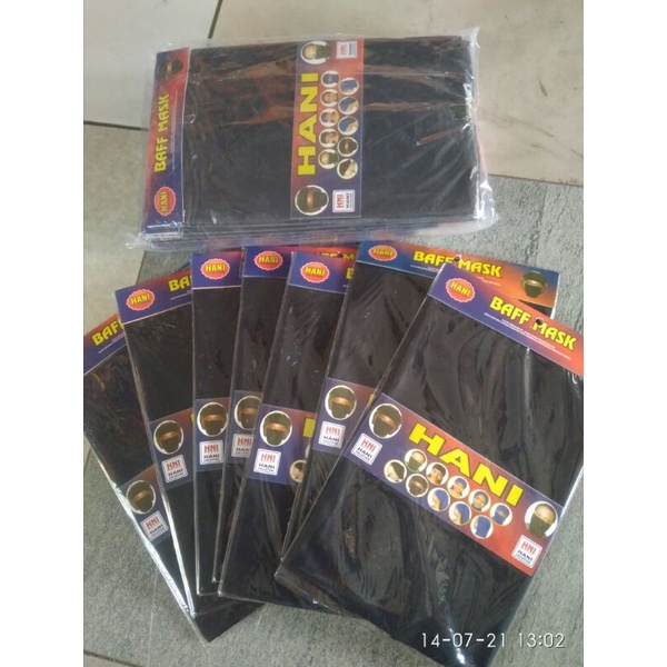 baff polos hitam berkualitas, harga grosir