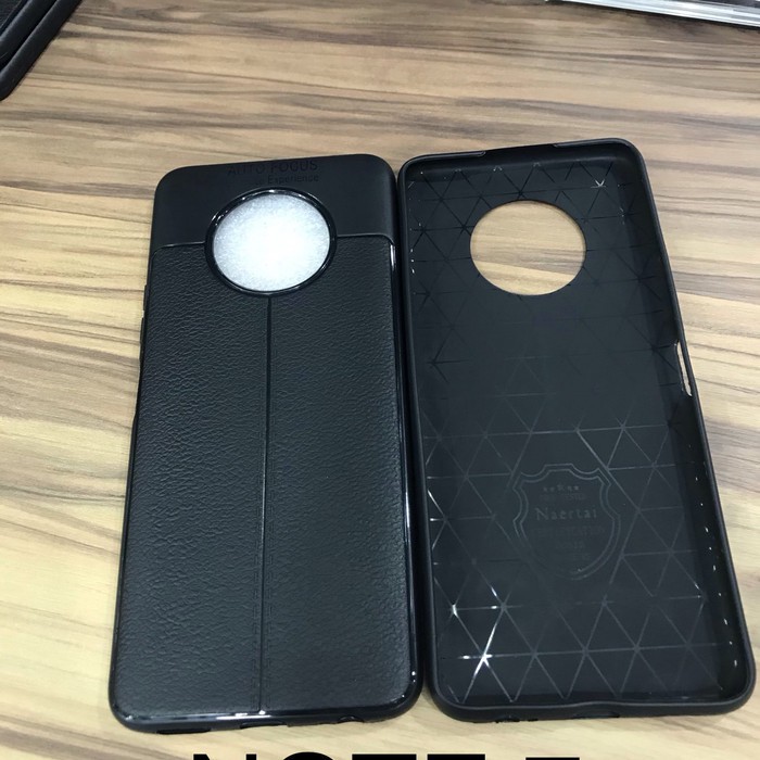 SILIKONE AUTO FOKUS LEATHER CASE KULIT BLACK FOR INFINIX NOTE 7