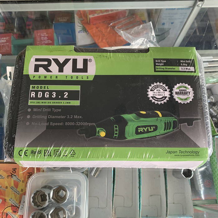 Mini Die Grinder Set Rotary Tool RYU RDG 3.2 Grinda Tangan Kecil RDG32