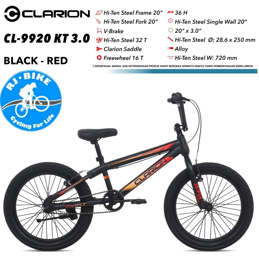 SEPEDA BMX 20&quot; CLARION BMX CL9920 BAN 3.0 DAN 2.4