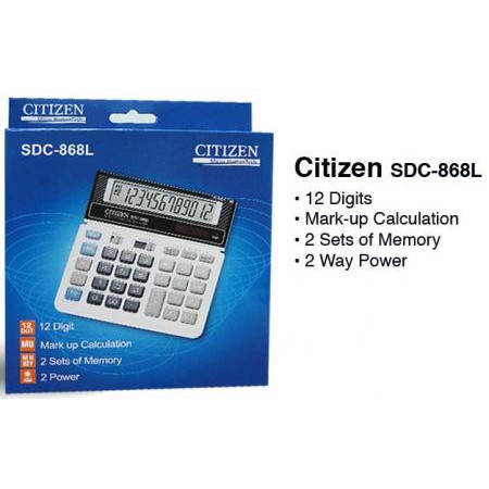 Kalkulator Citizen 868 Big Display 12 Digit Kalkulator bakul layar besar calculator citizen 868L