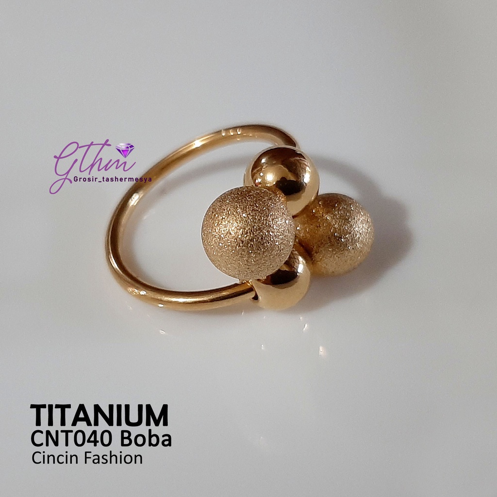 cincin titanium wanita bola cnt040 gthm