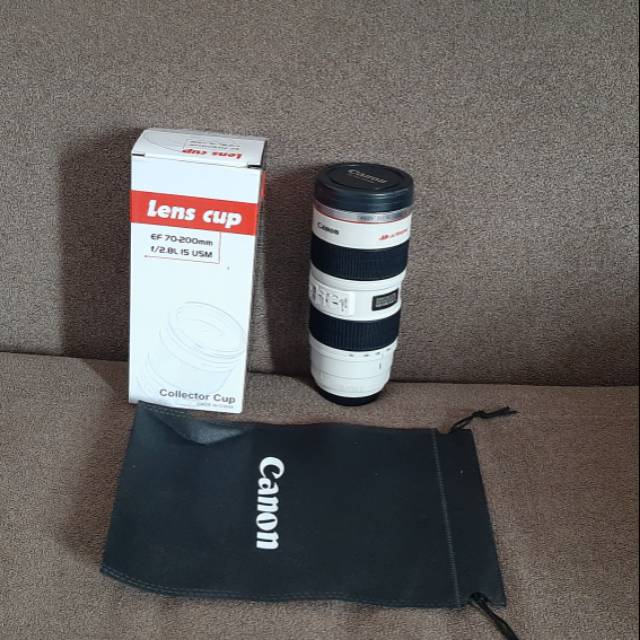 MUG PANJANG UNIK MODEL LENSA KAMERA TEMPAT AIR MINUM KADO HADIAH UNIK MUG CANON PAJANGAN HIASAN MEJA