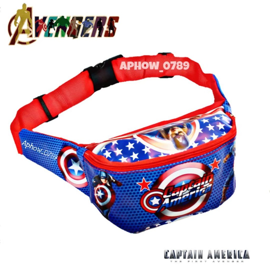 KSO_BAG - Tas Selempang WaistBag Anak Laki-Laki Terbaru 2021 Motif Carakter SUPER HERO Termurah