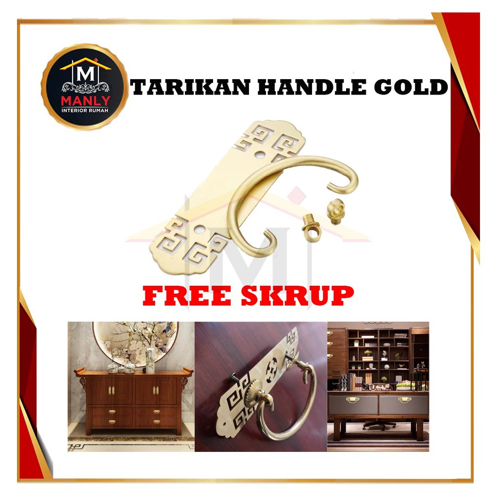 Handle Tarikan Pegangan Laci Lemari / Handle Minimalis Gold Mewah &amp; Modern