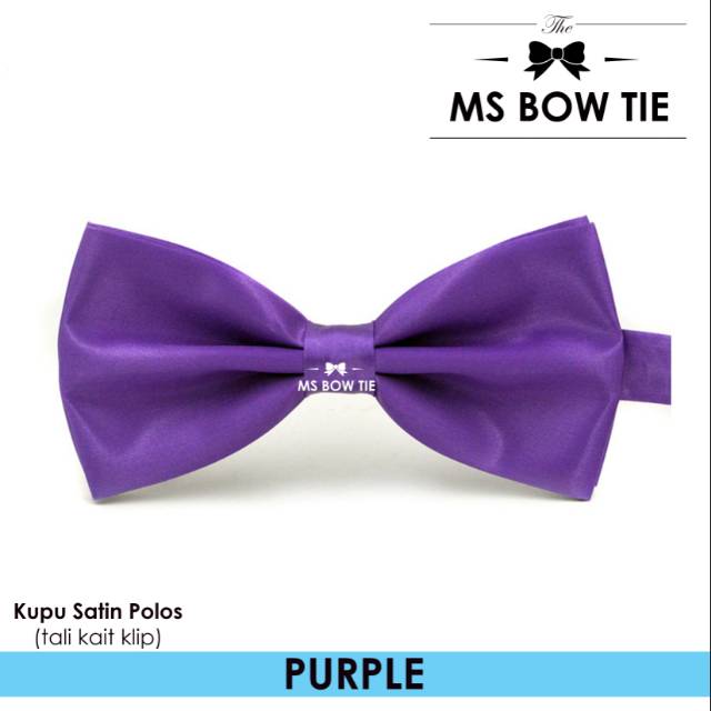 Dasi kupu kupu polos ungu tua dewasa