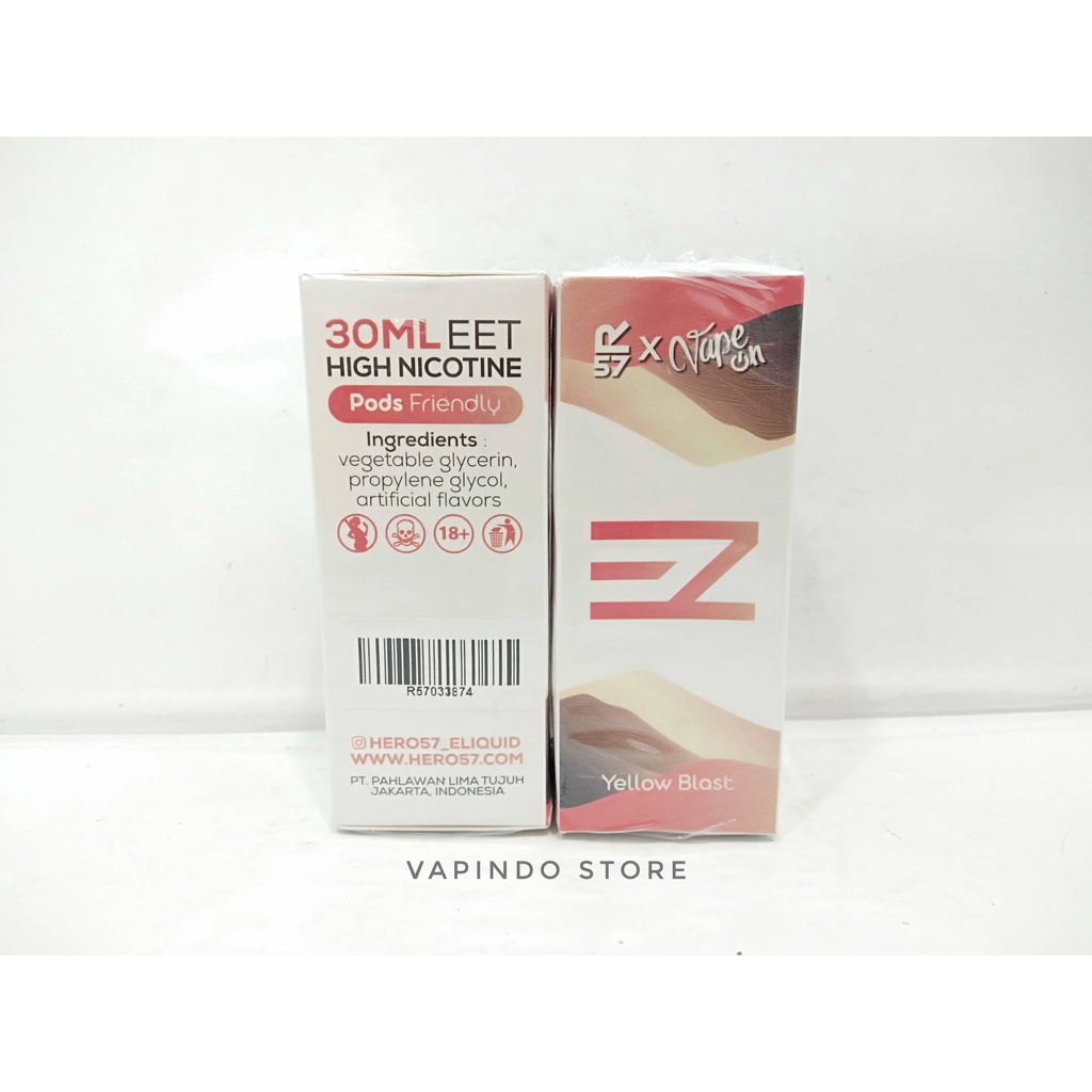 EZ YELLOW BLAST MANGO 30ML 12MG POD SERIES BY HERO57 X VAPEON