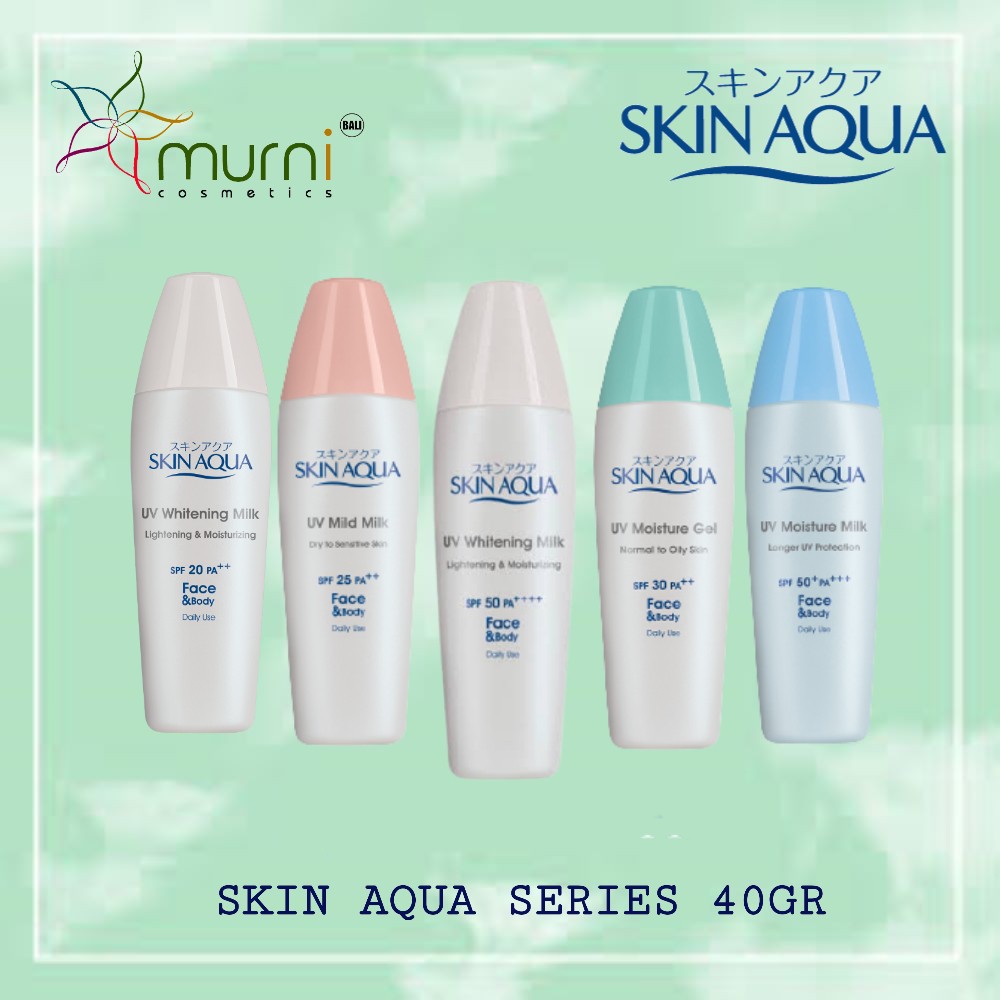 SKIN AQUA UV DAILY SUNSCREEN 40GR | SPF 50 MOISTURE MILK | SPF 50 WHITENING MILK | SPF 30 MOISTURE GEL | SPF 25 MILD MILK