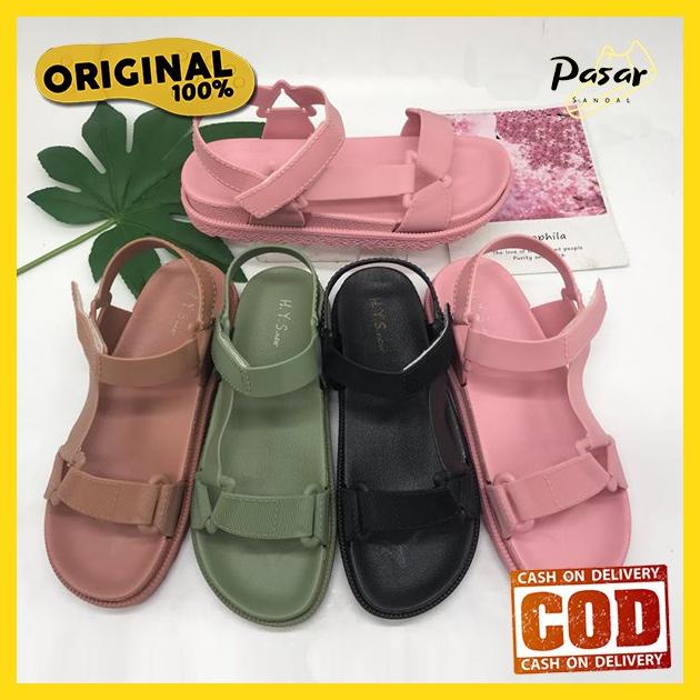 Premium Product [Premium] Sepatu Sandal Wanita Janice Sepatu Sandal Gunung Polos - Paling Dicari