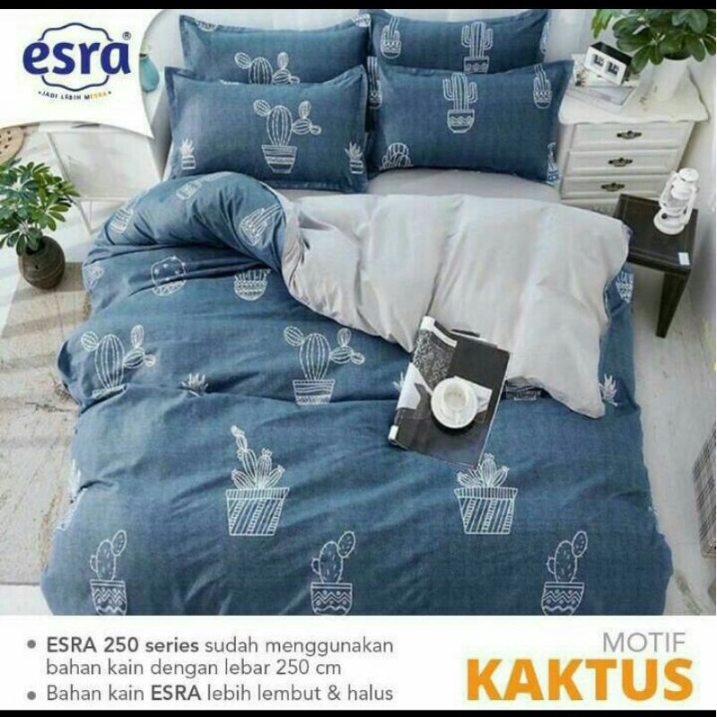 Sprei dan bedcover set ESRA STAR katun lokal CVC