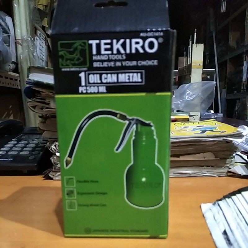 TEKIRO OIL CAN METAL AU-OC1414 Tekiro POMPA OLI BOTOL 500 ml Metal Case - Oil Can TEKIRO