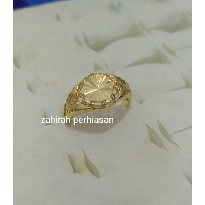 CINCIN WANITA MOTIF EMAS 24K ANTI KARAT ANTI LUNTUR 009