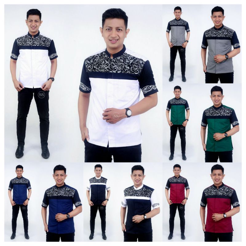 KOKO PRIA LENGAN PENDEK - KOKO KOMBINASI LENGAN PENDEK - KOKO BORDOR LENGAN PENDEK