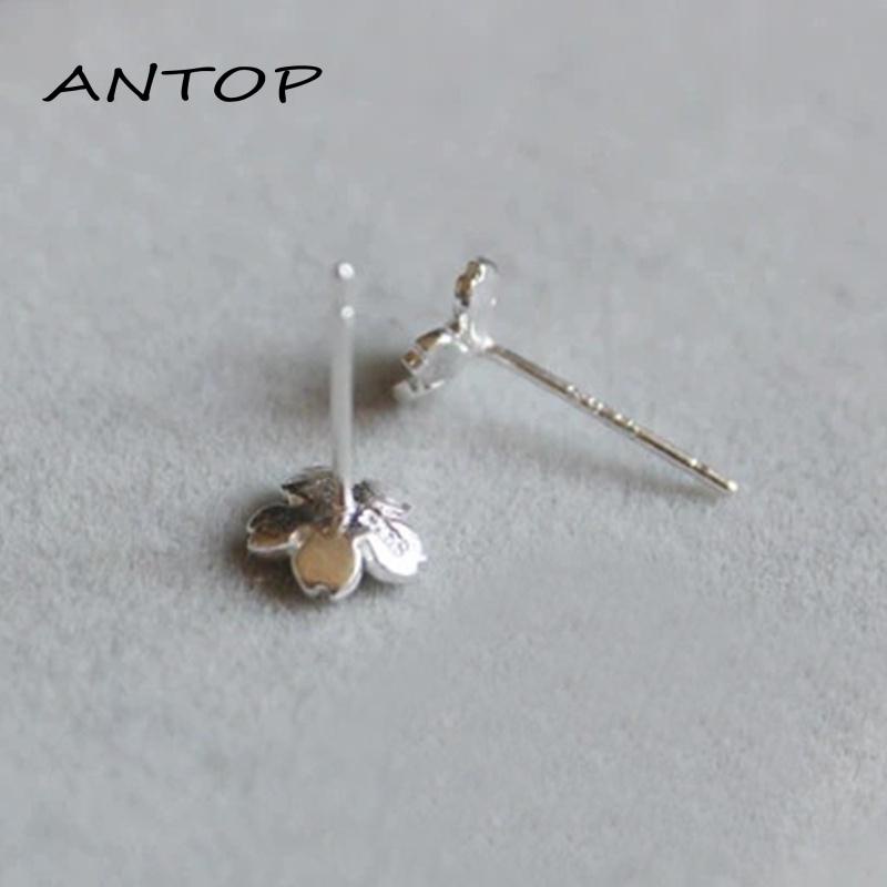 Korea Anting 925 Perak Berlian Bintang Bulan Bunga Mencegah Alergi Fashion Earrings ANTOP