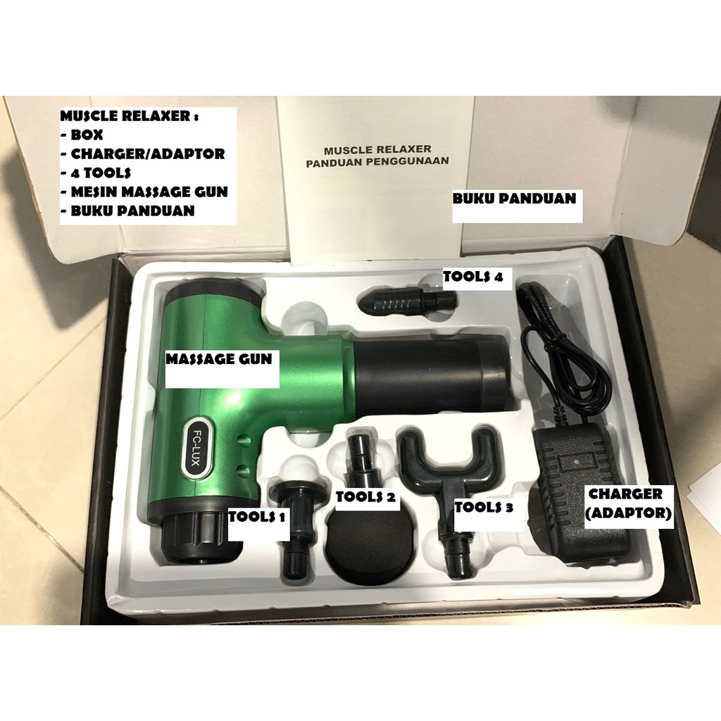ALAT PIJAT GETAR MUSCLE RELAX JBY 320 - MASSAGE GUN LARIS