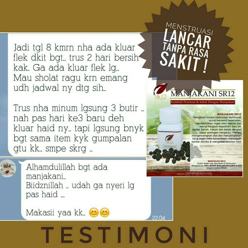 SR12 Manja / Manjakani - Suplemen Perawatan Daerah Organ Intim Kewanitaan - SR12 Skincare Skin Care