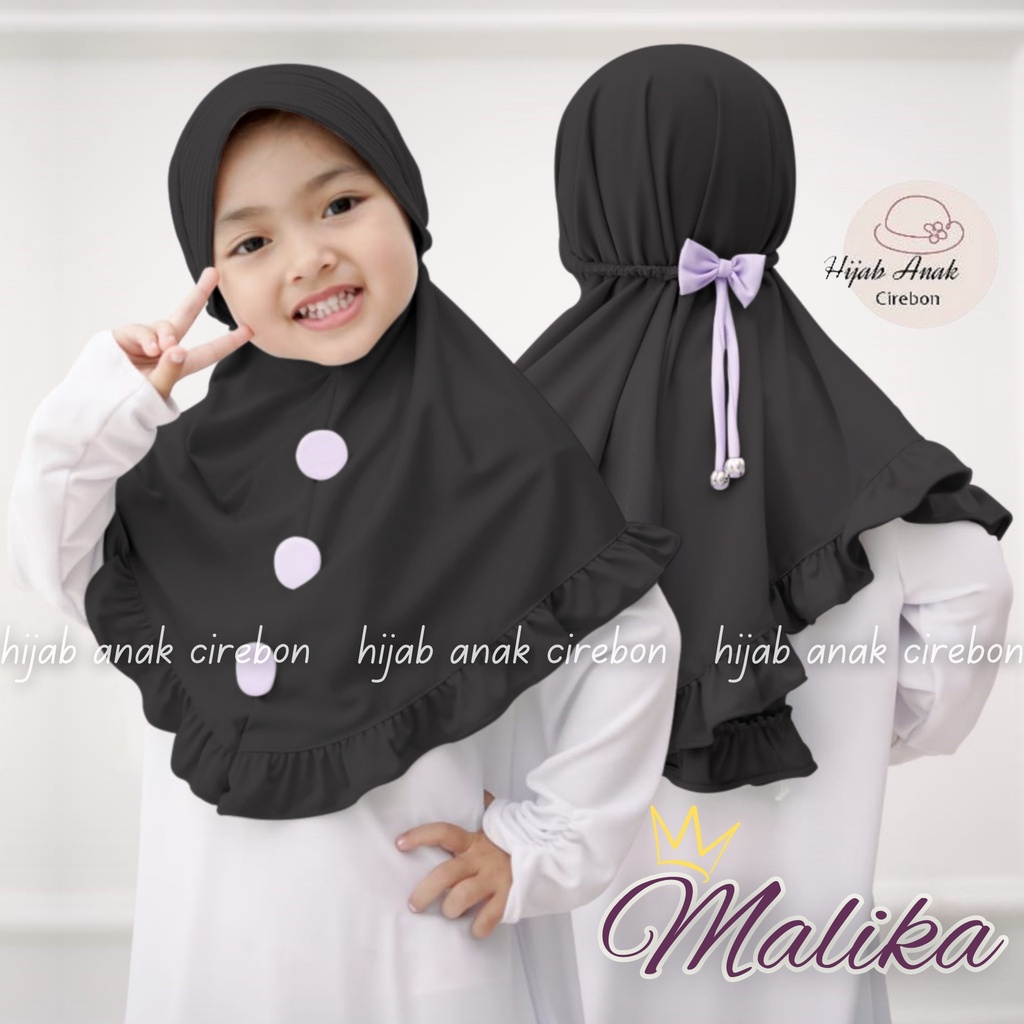 Hijab Anak TK Malika Pita Karet / Hijab Anak TK Kekinian / Hijab Anak TK Ped Tali Pita Karet / Jilba