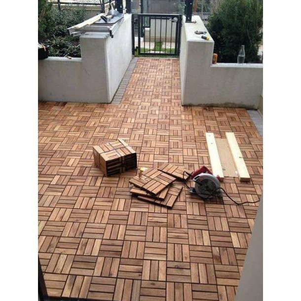 PALING DICARI PARKET LANTAI KAYU / WOOD PARQUET DECKING / GARDEN TILE