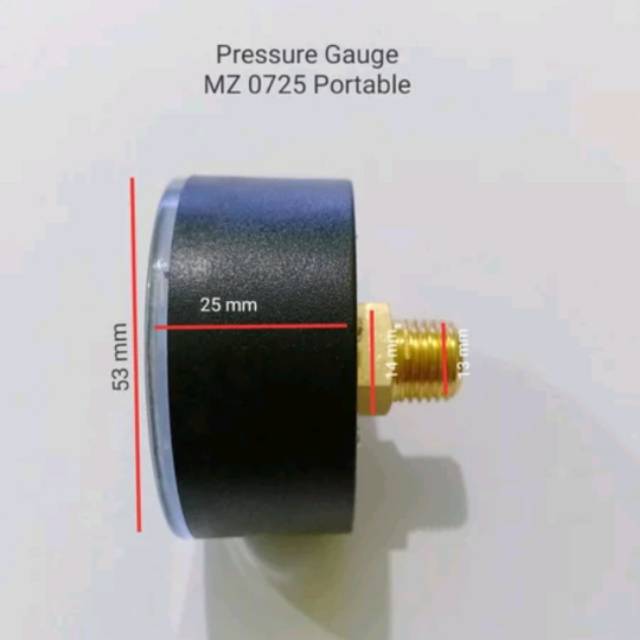 Pressure Gauge Kompresor MZ 0725 Portable