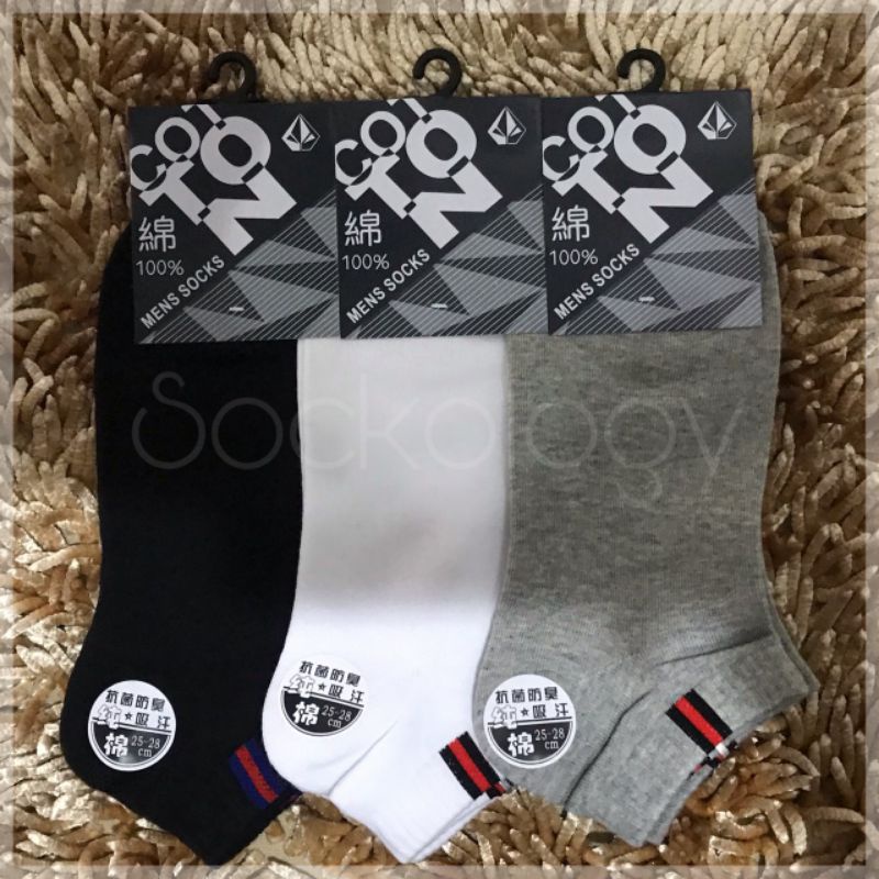 (Min 3pcs @13.000) Kaos kaki mata kaki murah Cotton mens sock