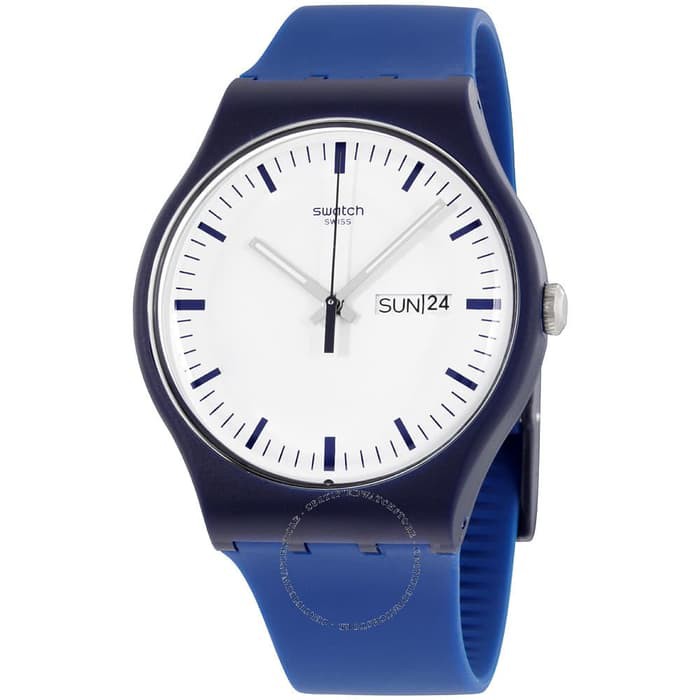 Swatch Analog Jam Tangan Karet Unisex SUON709 BELLABLU Original