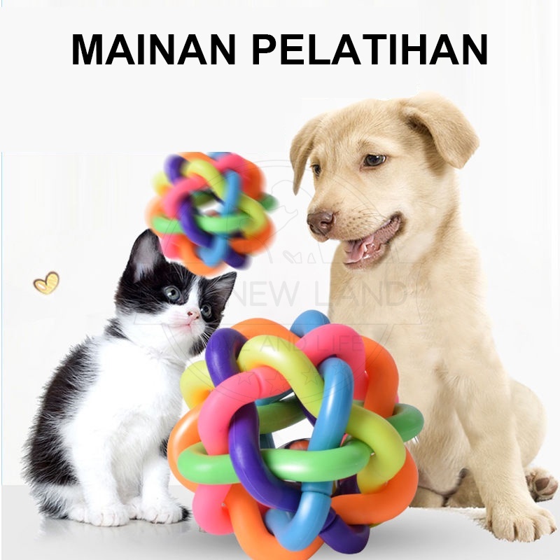 Mainan Bola Kucing Anjing Rajut Pembersih Gigi Pelatihan interaktif Pet Toys Mainan Hewan