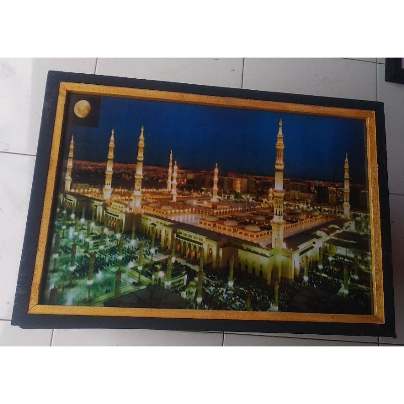 Hiasan dinding gambar kabah plus bingkai