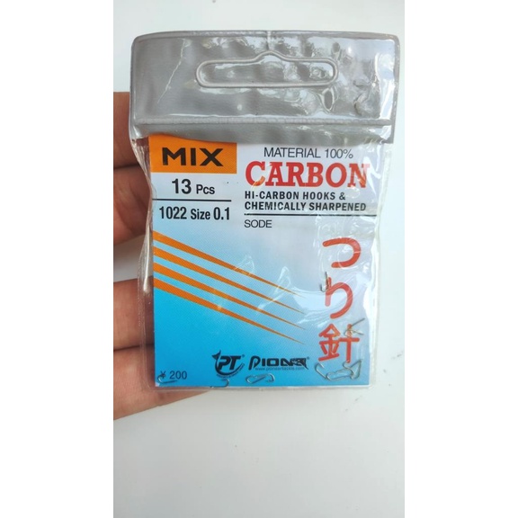 Kail pioner mix Sode 1022 size 0.1 0.3 0.6 0.8 Kail Tanpa Lubang carbon