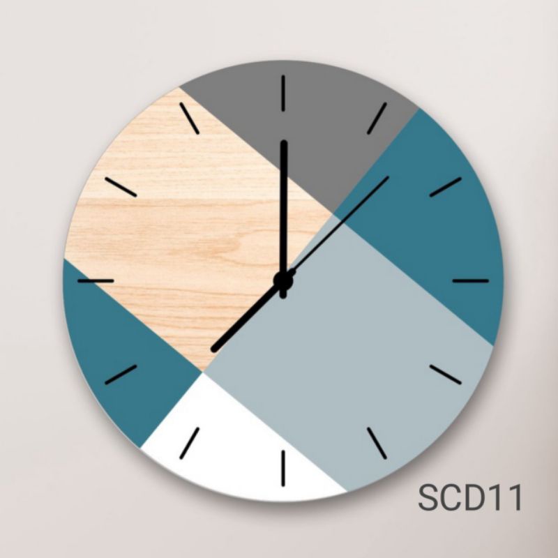 Jam Dinding Scandinavian MODERN UNIK diameter 20 cm mesin sweep-SCD11