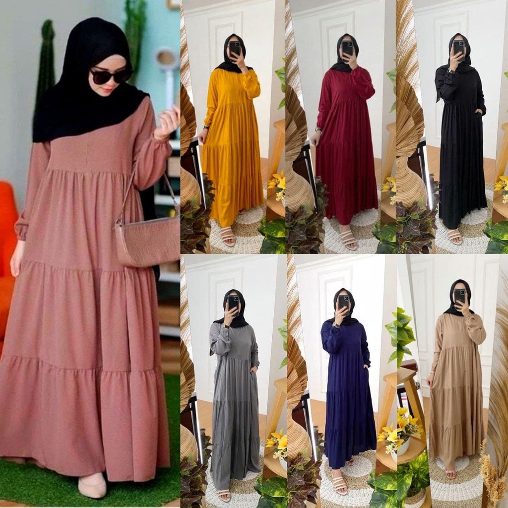 Gamis Rayon Polos Jumbo Ld 120