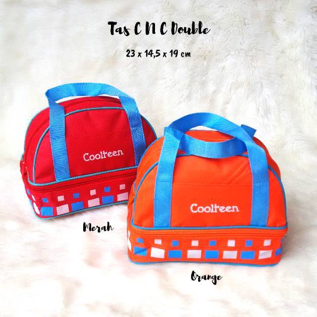 TAS CNC DOBEL / TAS BEKAL MAKAN KOTAK / LUNCH BAG /  TAS MAKAN MURAH