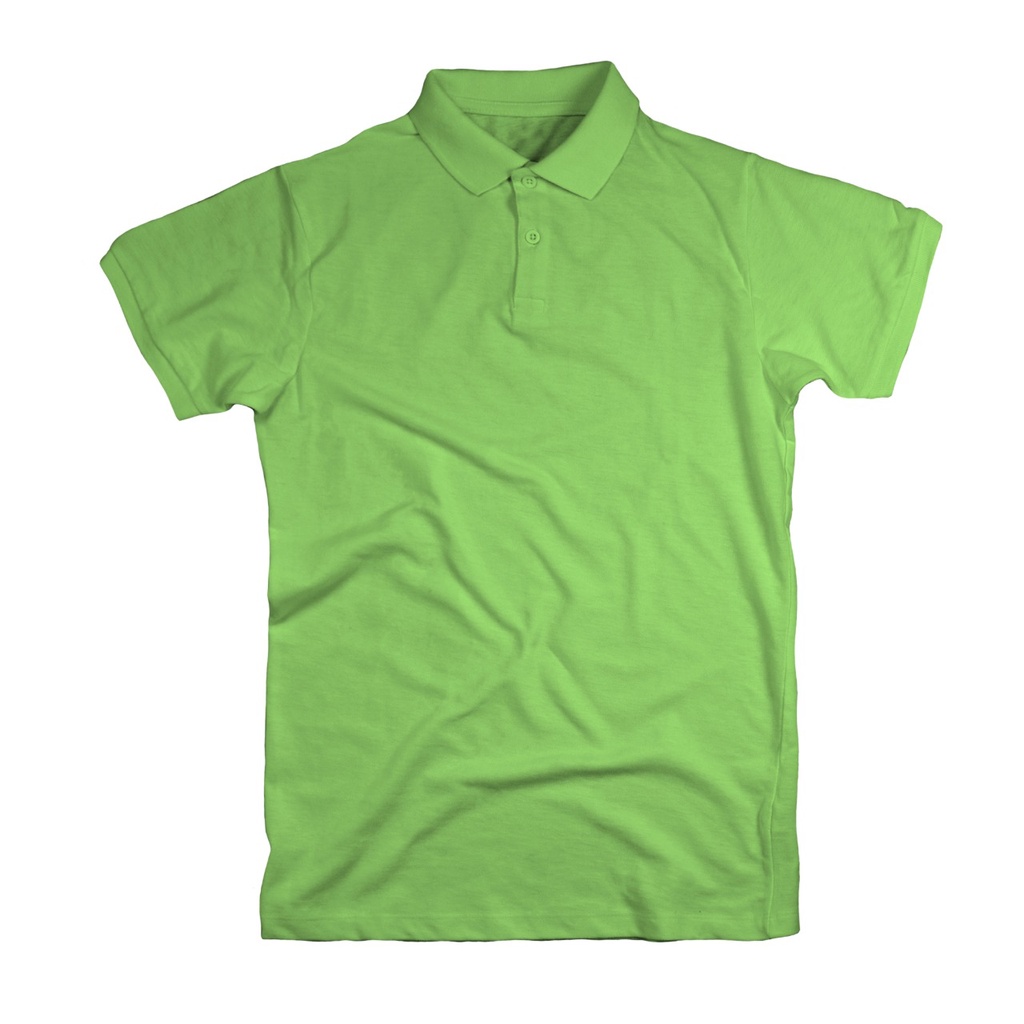 KAOS KERAH / POLO SHIRT PENDEK - WARNA HIJAU STABILO - AWESAM