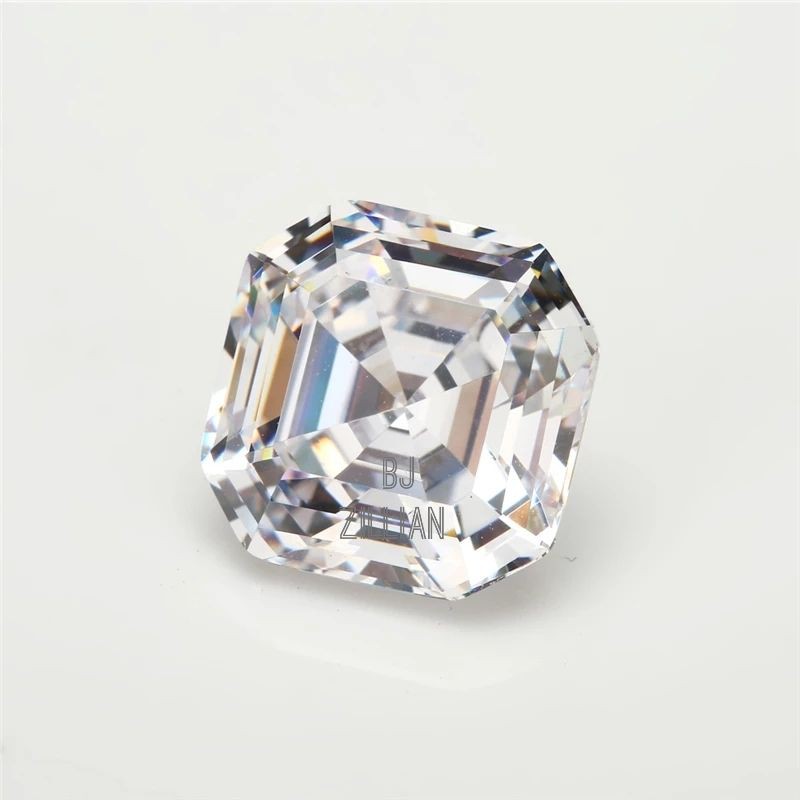 Size Kecil Batu Permata Asscher 3 - 8MM Diamond Cubic zirconia Grade A5