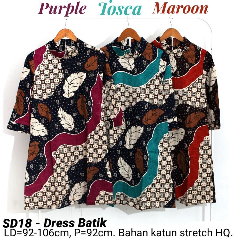 DRESS BATIK CEWEK CANTIK ETNIK 18 BAJU FASHION WANITA MURAH BAGUS