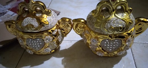 Pajangan Toples Set 3 Jual Pajangan Keramik Import Jual Pajangan Lemari Kaca Deokrasi Rumah Patung