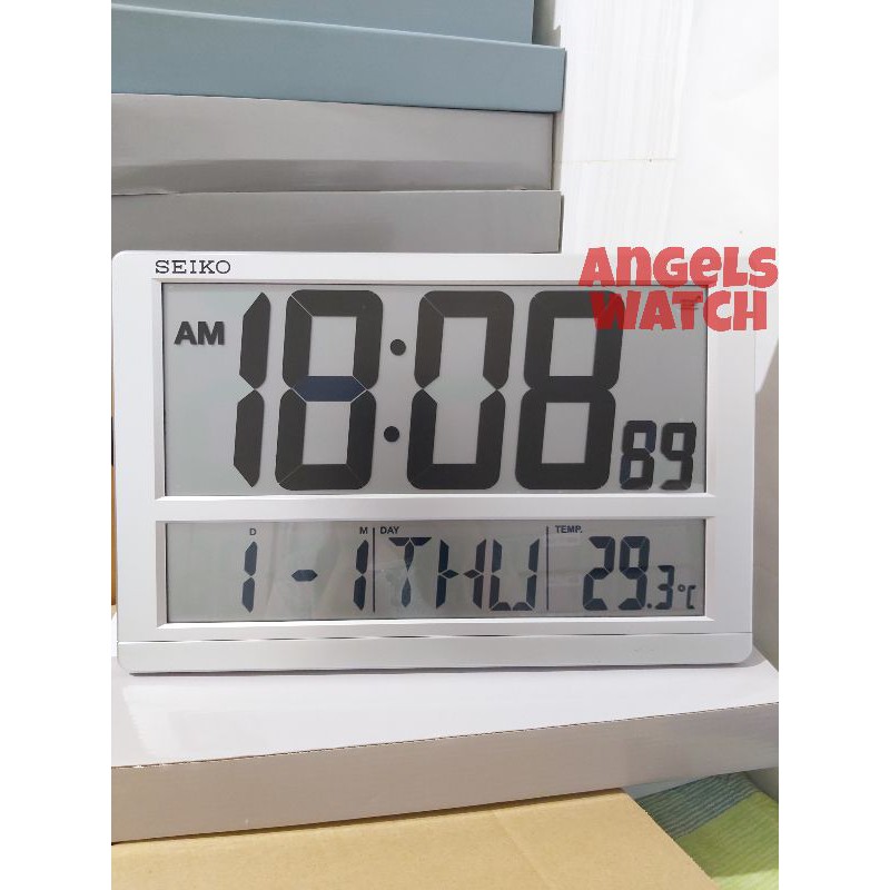 angelswatch jam digital tanggal hari termometer seiko original qhl080 qhl080s