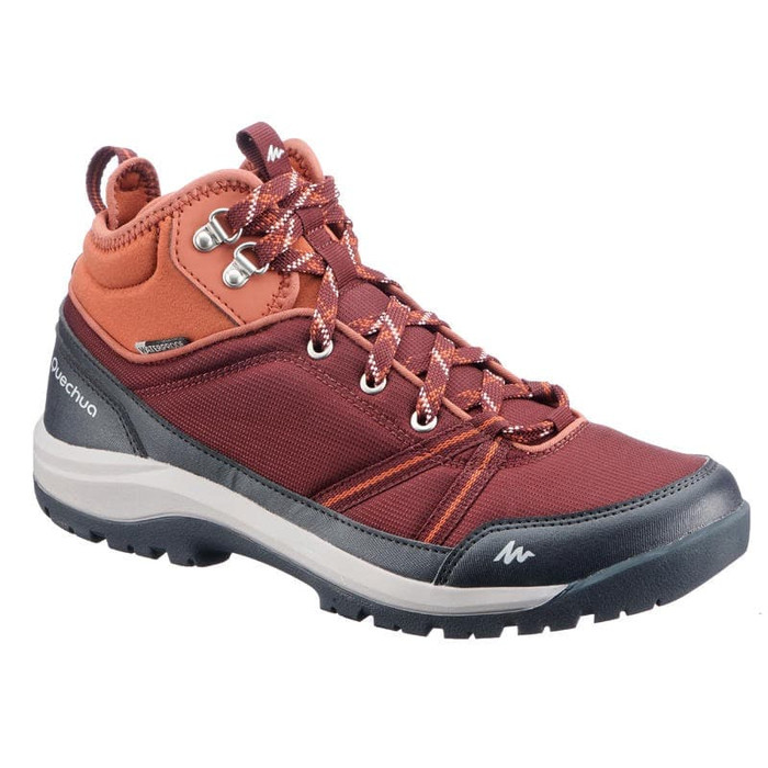 Quechua Sepatu Gunung Wanita NH150 Mid Protect Red