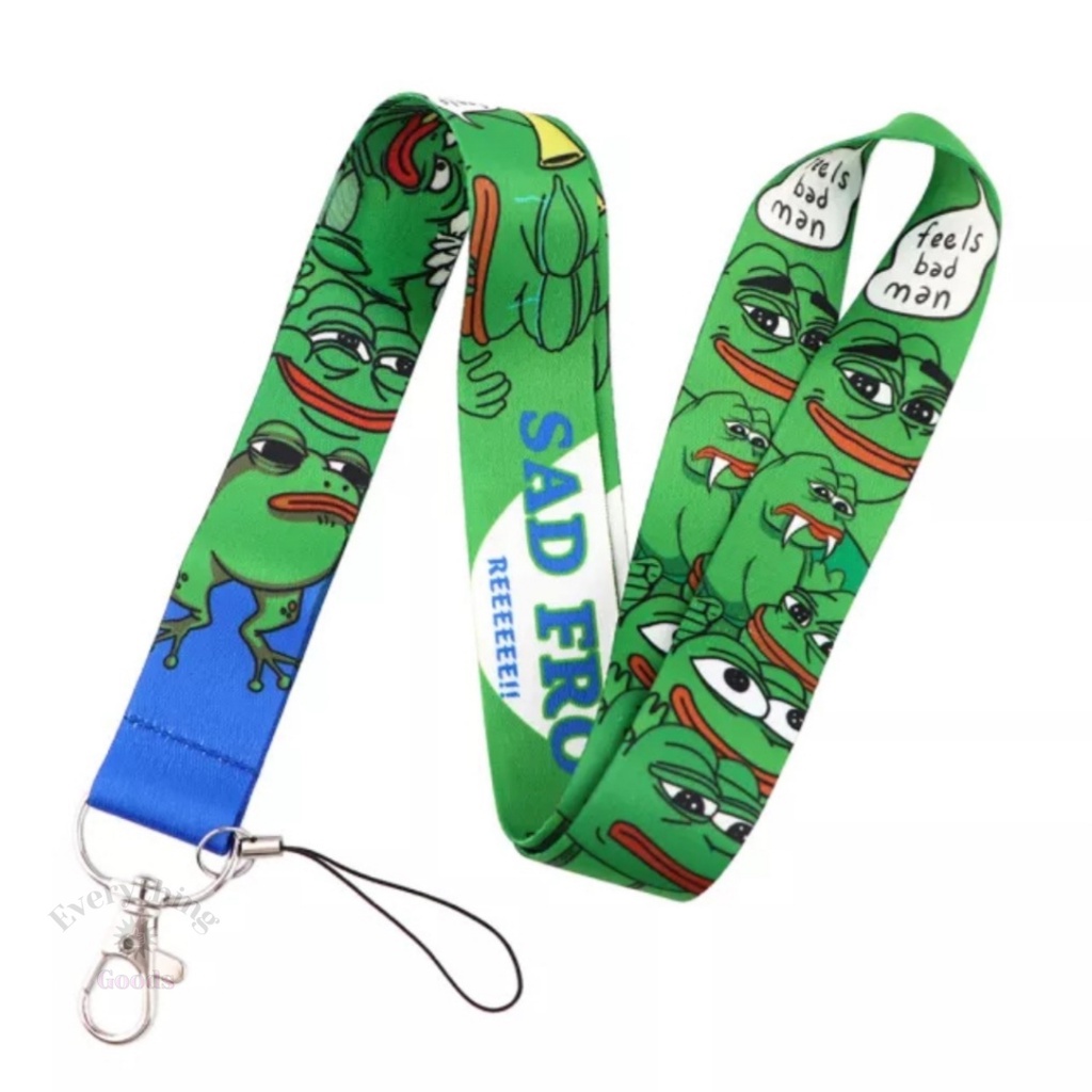 

Everything Goods - LY000066 Sad Frog Tali Lanyard Name Tag Lucu