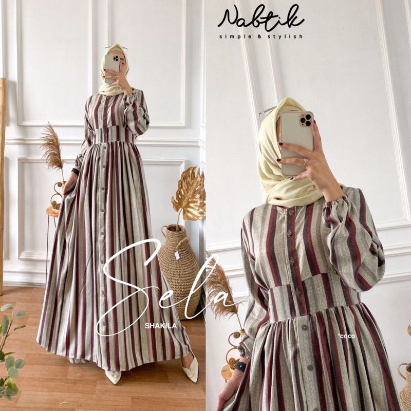 READY SELA DRESS ORI NABTIK