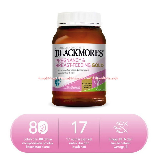 Blackmores Pregrancy &amp; Breast Feeding Gold Vitamin Untuk 180Kapsul