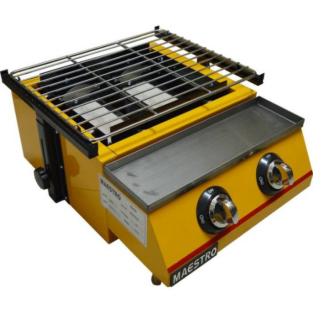 Kompor Panggangan Maestro 2 Tungku - Panggangan Gas Roaster BBQ
