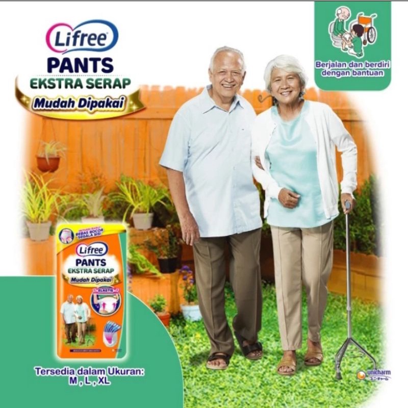 Popok Dewasa Lifre Lifree Pants Ekstra Serap L 16 L16 Tipe Celana